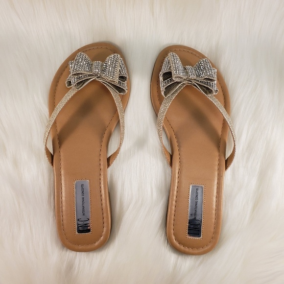 NIB I.N.C. WOMEN'S BOW FLAT SANDAL SIZE 8 - Picture 2 of 7